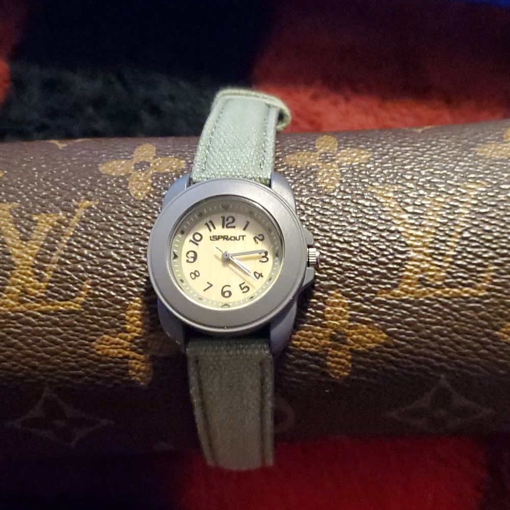 Eco-Friendly iSprout Biodegradable Organic Cotton Band Corn Resin Case‎ Watch
